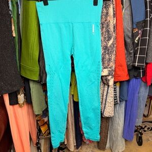 #87 Sz. M GYMSHARK Workout blue Leggings - 27" waist stretchy